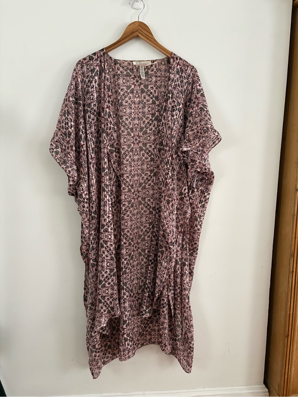 BCBGeneration Pink Floral Kimono Jacket